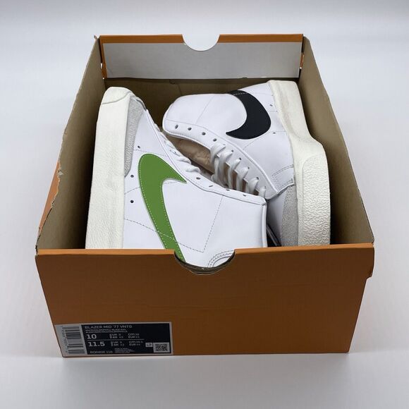 Nike Blazer Mid ‘77 Vintage 'White Chlorophyll Black' Size 10 BQ6806-116 B-Grade - Picture 10 of 11